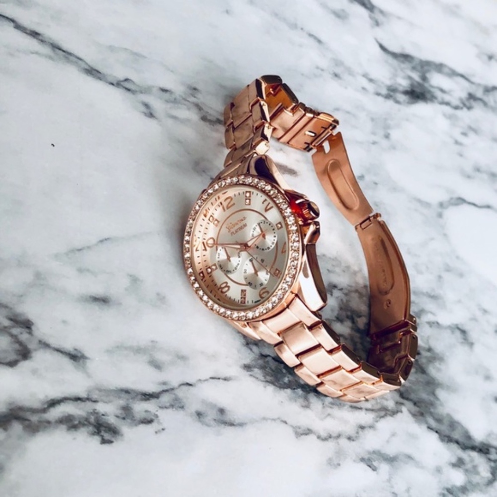 Geneva Rose Gold Watch and Charlotte Russe Cuff